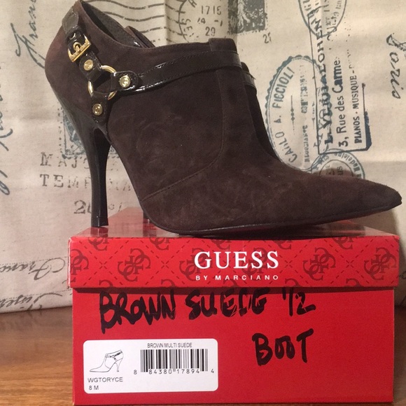 Never worn Guess Brown ankle boots - Picture 4 of 4